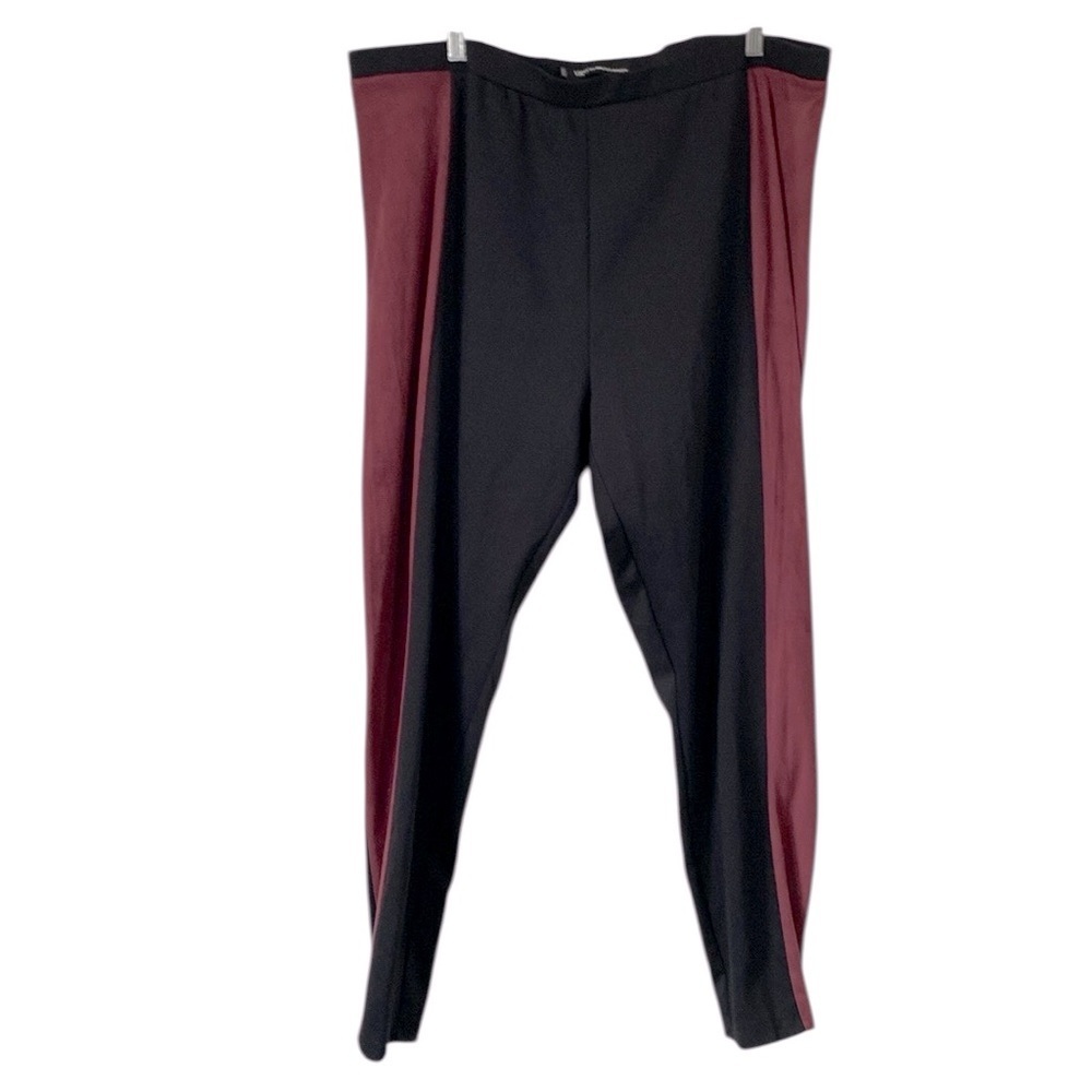 View by Walter Baker elastic waist pull on pants tights size 2X black wine